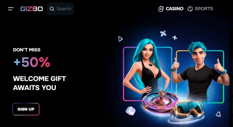 gizbo casino 300% 800 tasuta keerutust